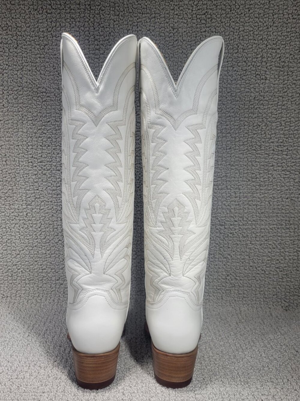 Tecovas The Abby Women's US Size 9B Snow Cowhide Leather Cowgirl Boots - Picture 8 of 14